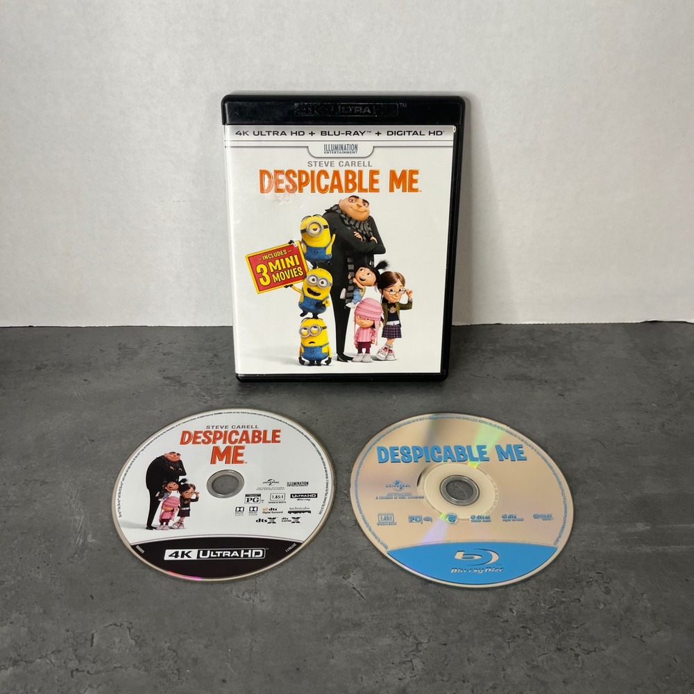 Despicable Me 4K Ultra HD + Blu-Ray +‎ Digital HD Movie Steve Carell